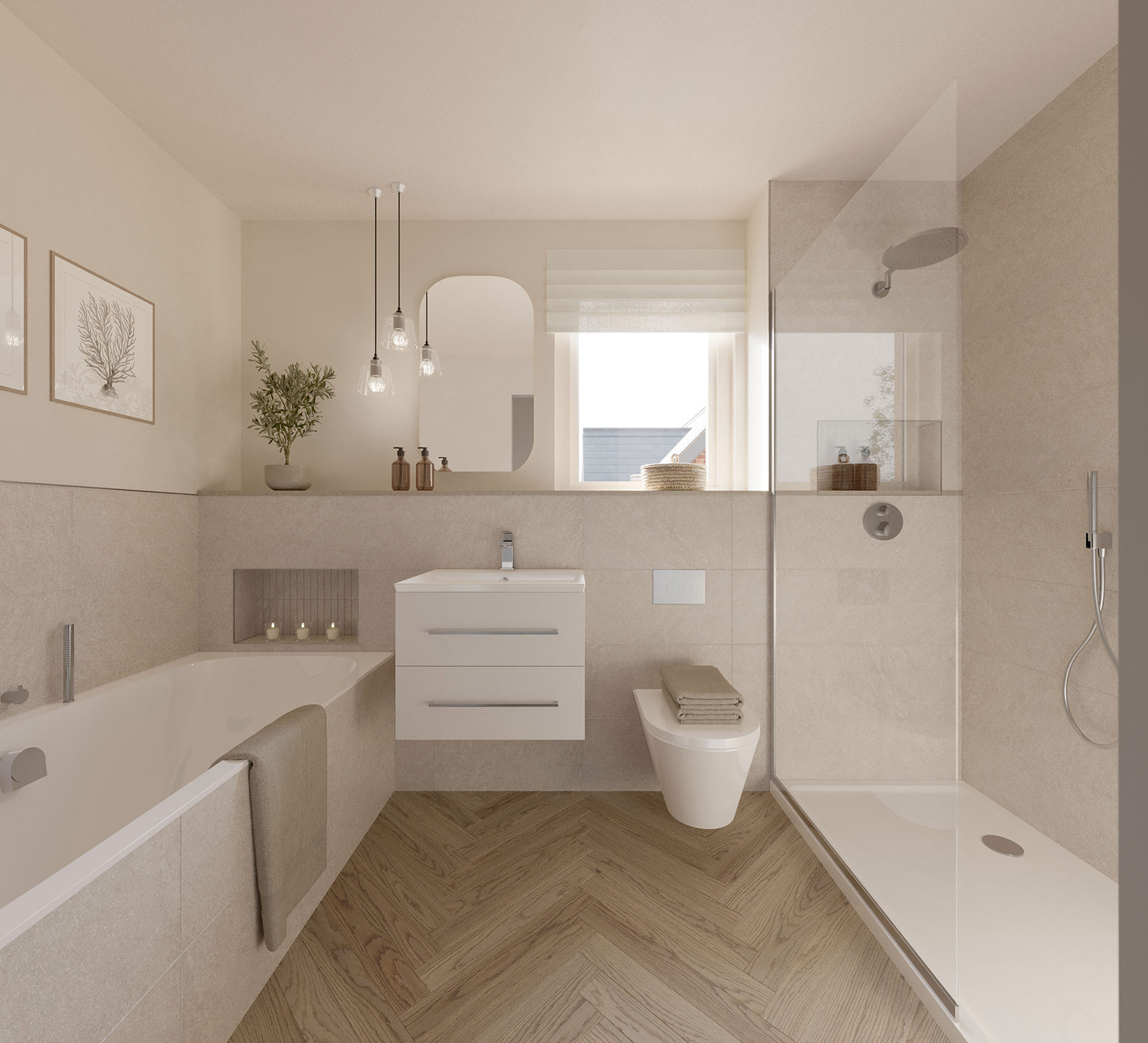 3D visual of a proposed Bathroom