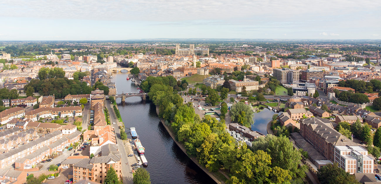 Aerial photograph of York