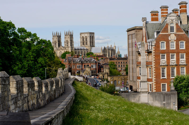 York city walls and Minster