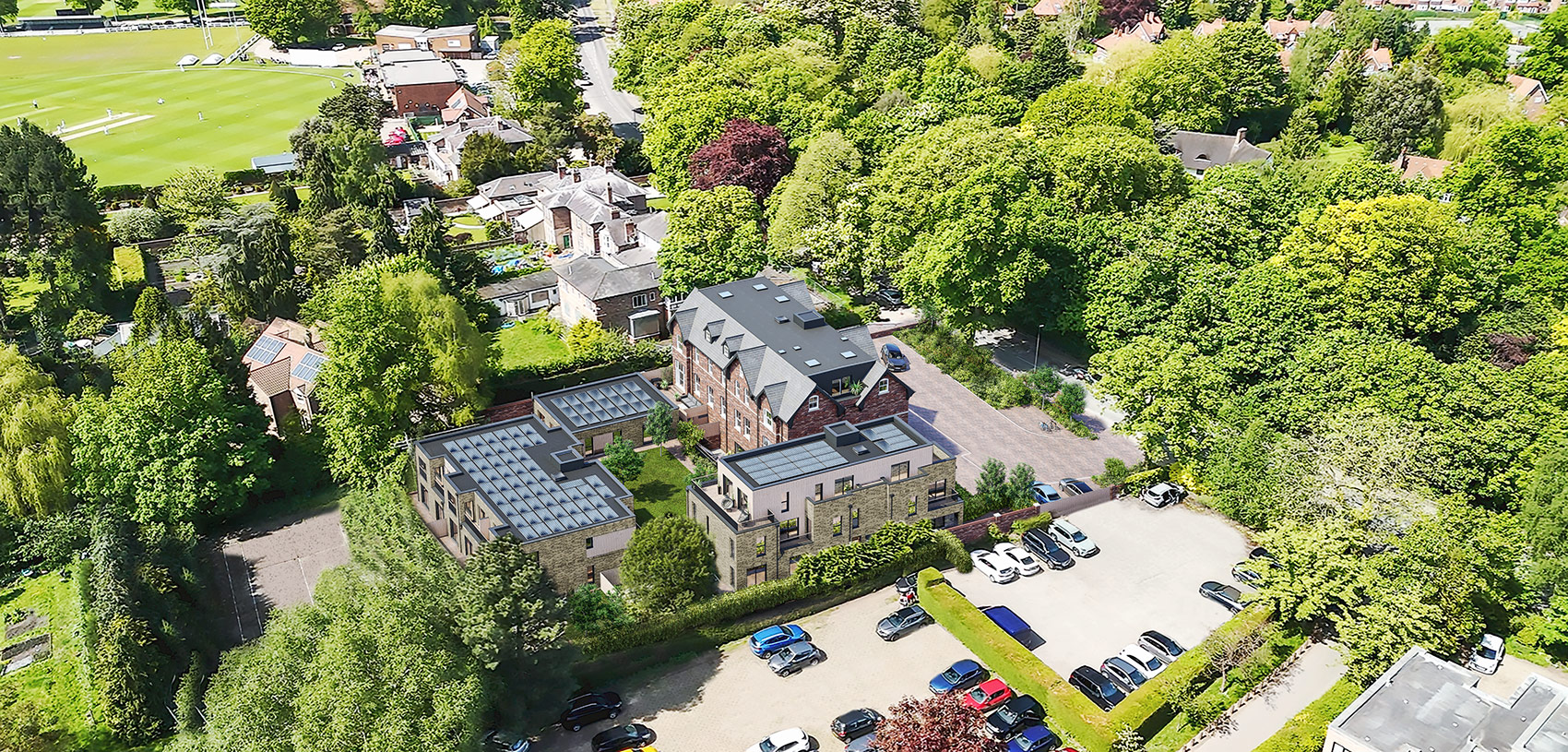 Beverley Court, York, 3D aerial visual